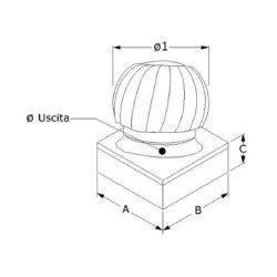 COMIGNOLO GIREVOLE ACCIAIO INOX base quadra