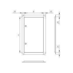 SPORTELLO GAS ACCIAIO BIANCO CON GUARNIZIONE