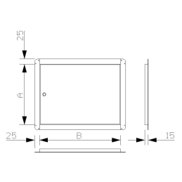 DOOR TO COUNTER STAINLESS STEEL