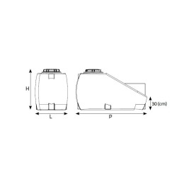 SERBATOIO CONTENITORE CISTERNA ACQUA LT 1000 CON AUTOCLAVE