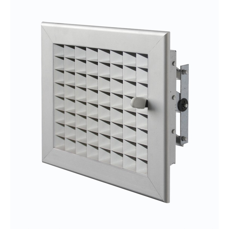 ADJUSTABLE ALUMINIUM VENTILATION GRID WITH SPRING