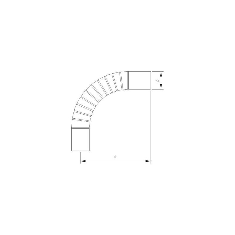 ALL RADIUS SECTOR RAIN CURVE COPPER ROUND tube descending curve