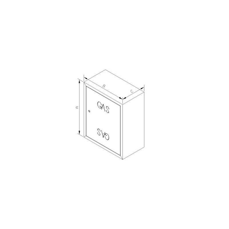 CASSETTA PER CONTATORE GAS dimensioni