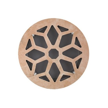 GRIGLIA DI AERAZIONE IN GRES CON RETE BIANCO