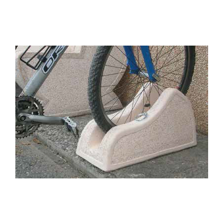 PORTA BICICLETTE IN CEMENTO E SASSO MULTICOLORE