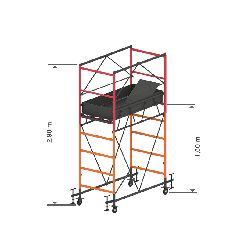TRABATTELLO PONTEGGIO IN ACCIAIO cm 120 x 200 TRABATTELLO PONTEGGIO IN ACCIAIO cm 120 x 200