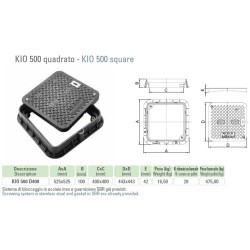 CHIUSINO STRADALE KIO classe D 400 non piu ghisa !!