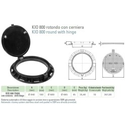 CHIUSINO STRADALE KIO D 400 tondo con cerniera