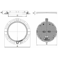 CHIUSINO STRADALE KIO D 400 tondo con cerniera