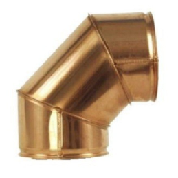 DOUBLE WALL STAINLESS STEEL-COPPER CHIMNEY  CURVE 90 °