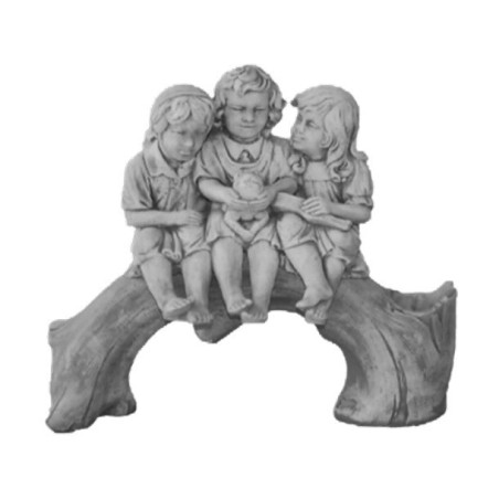 STATUA IN CEMENTO FRATELLINI NEL BOSCO