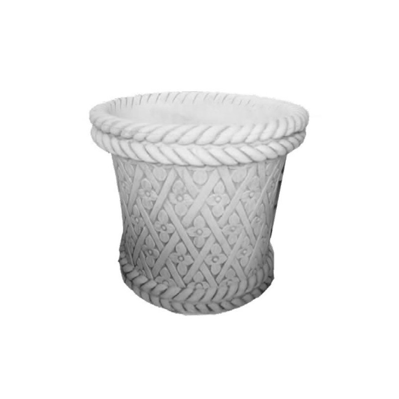 VASO IN CEMENTO INTRECCIATO CESTA VASO IN CEMENTO INTRECCIATO CESTA