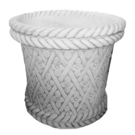 VASO IN CEMENTO INTRECCIATO CESTA