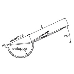 STAFFA PER GRONDA IN RAME ARDESIA