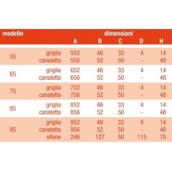 CANALETTA PER DOCCIA CON GRIGLIA