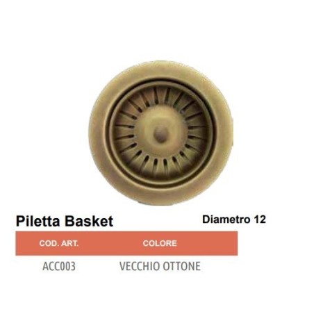PILETTE DI SCARICO PER PILOZZO E ACQUAIO