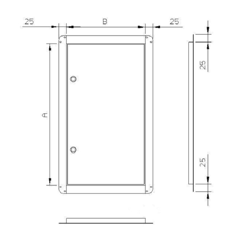 GAS STAINLESS STEEL DOOR WITH SEAL