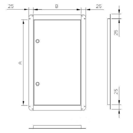 SPORTELLO GAS ACCIAIO INOX CON GUARNIZIONE