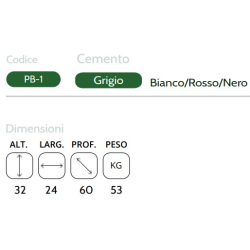 PORTA BICICLETTE IN CEMENTO GRIGIO