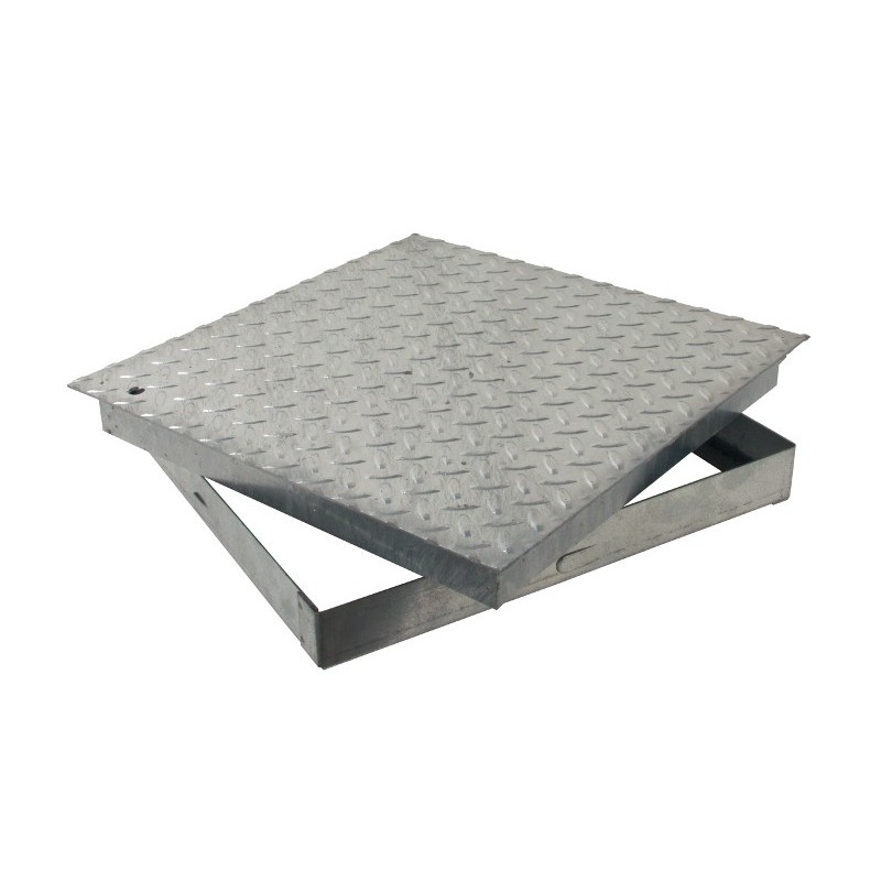 CHIUSINO H. 50 mm IN ACCIAIO ZINCATO A CALDO COPERCHIO POZZETTO