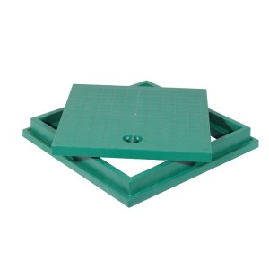 CHIUSINO IN PLASTICA VERDE PEDONALE CON TELAIO COPERCHIO