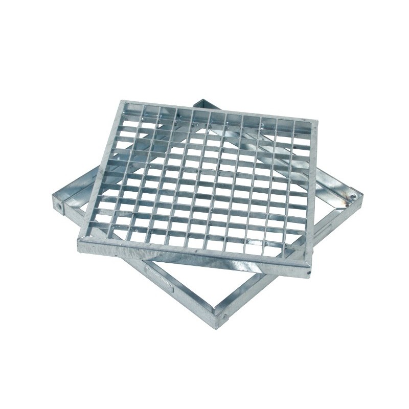 GRIGLIA CON TELAIO maglia 25x25 IN ACCIAIO quadrate e rettangolari