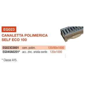 CANALE DRENAGGIO CALCESTRUZZO 7,5X10X100