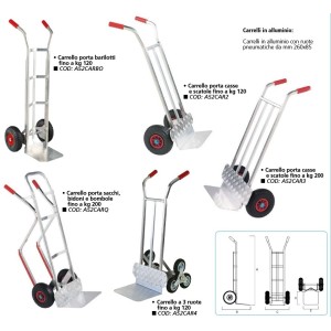 CARRELLI IN ALLUMINIO con RUOTE