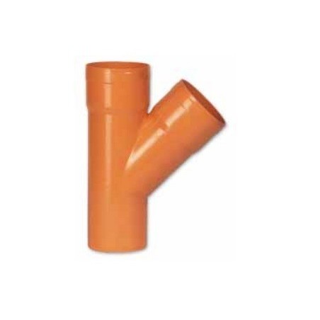 GIUNTO TRE VIE  PER TUBO IN PVC ARANCIO 
