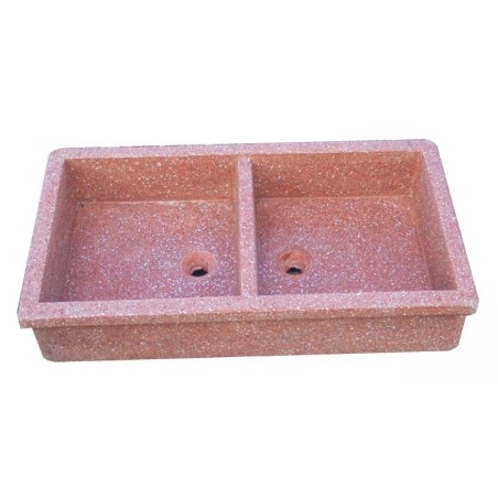 ACQUAIO IN GRANIGLIA LEVIGATA cm 95 BUCHE QUADRATE vari colori