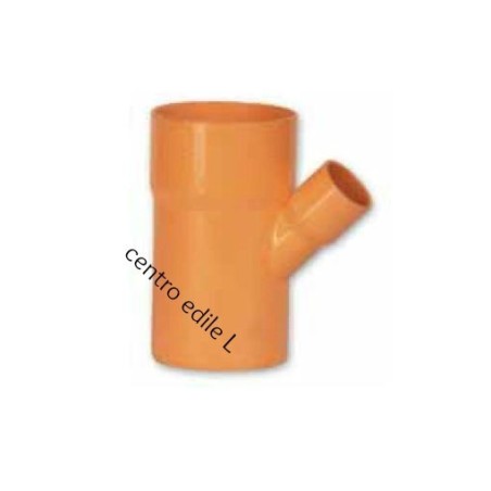 DERIVAZIONE RIDOTTA PER TUBO IN PVC ARANCIO FOGNATURA