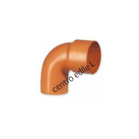 CURVA WC TECNICA TUBO IN PVC ARANCIO FOGNATURA