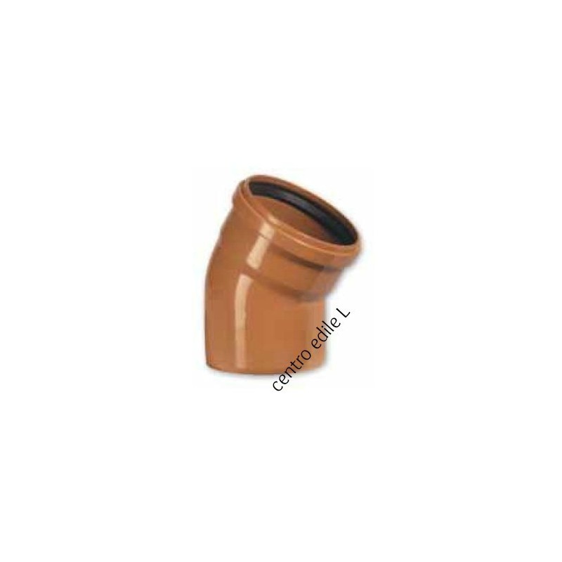 CURVA 30° TUBO IN PVC FOGNATURA CON GUARNIZIONE