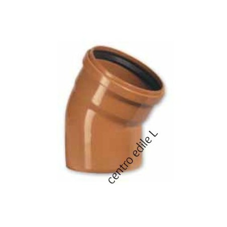 CURVA 30° TUBO IN PVC FOGNATURA CON GUARNIZIONE