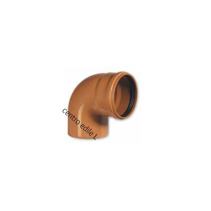 CURVA 90° TUBO IN PVC FOGNATURA CON GUARNIZIONE CURVA 90° TUBO IN PVC FOGNATURA CON GUARNIZIONE
