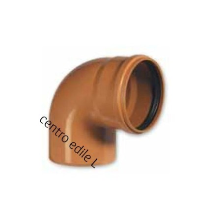 CURVA 90° TUBO IN PVC FOGNATURA CON GUARNIZIONE