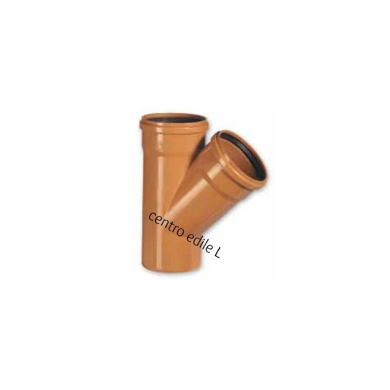 BRAGA 45° TUBO IN PVC FOGNATURA CON GUARNIZIONE BRAGA 45° TUBO IN PVC FOGNATURA CON GUARNIZIONE