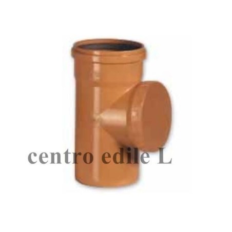 ISPEZIONE T PER TUBO IN PVC FOGNATURA CON GUARNIZIONE