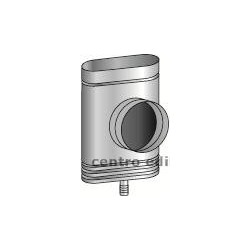 CANNA FUMARIA d. 130 ACCIAIO INOX AISI 316 OVALE