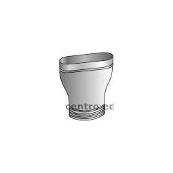 CANNA FUMARIA d. 130 ACCIAIO INOX AISI 316 OVALE
