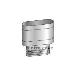 CANNA FUMARIA d. 130 ACCIAIO INOX AISI 316 OVALE
