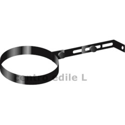 FASCETTA CANNA FUMARIA ACCIAIO INOX d.80 mm nero