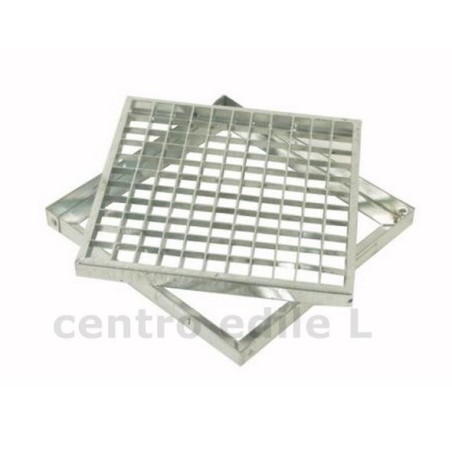 GRIGLIA CON TELAIO maglia 25x25 IN ACCIAIO