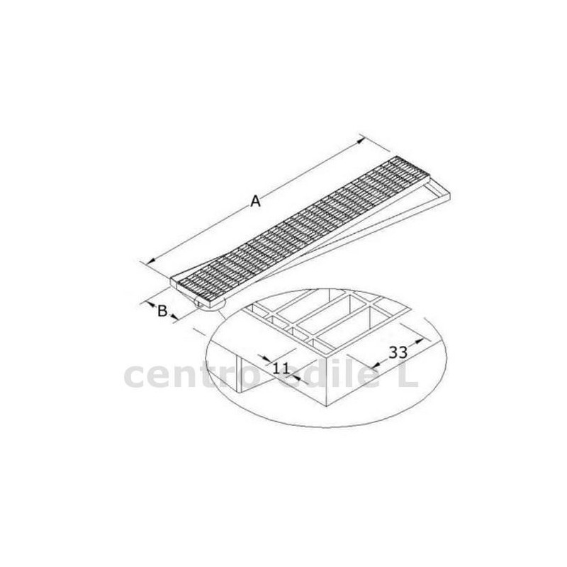 GRIGLIA ANTITACCO IN ACCIAIO CON TELAIO maglia 33x11 GRIGLIA ANTITACCO IN ACCIAIO CON TELAIO maglia 33x11