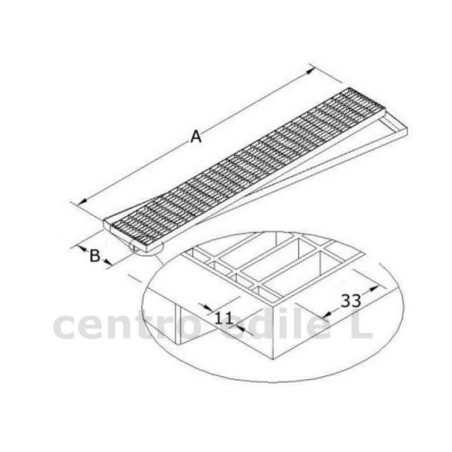 GRIGLIA ANTITACCO IN ACCIAIO CON TELAIO maglia 33x11