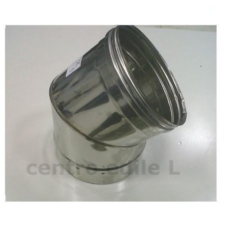 CURVA CANNA FUMARIA ACCIAIO INOX aperta 30 °