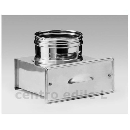 CASSETTO CENERE SIGILLATO per CANNA FUMARIA INOX