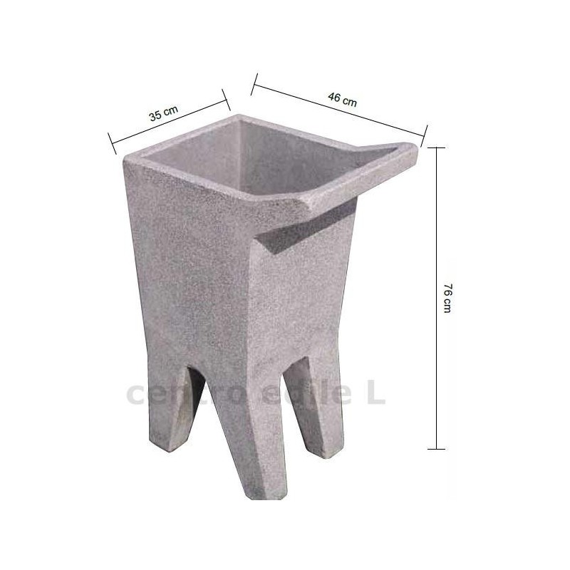 LAVATOIO IN GRANIGLIA LEVIGATA cm 35 x 46 x 76 h. LAVATOIO IN GRANIGLIA LEVIGATA cm 35 x 46 x 76 h.