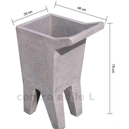 LAVATOIO IN GRANIGLIA LEVIGATA cm 35 x 46 x 76 h.