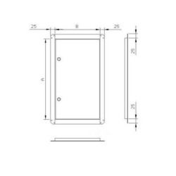 SPORTELLO GAS ACCIAIO ZINCATO CON GUARNIZIONE